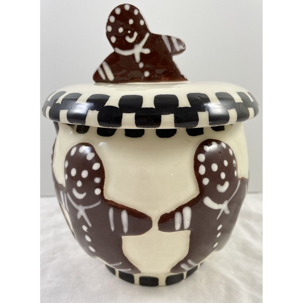 Gingerbread Men 7" Canister Jar Sterling for Barneys New York Christmas